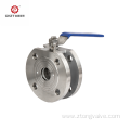 Flanged super thin ball valve